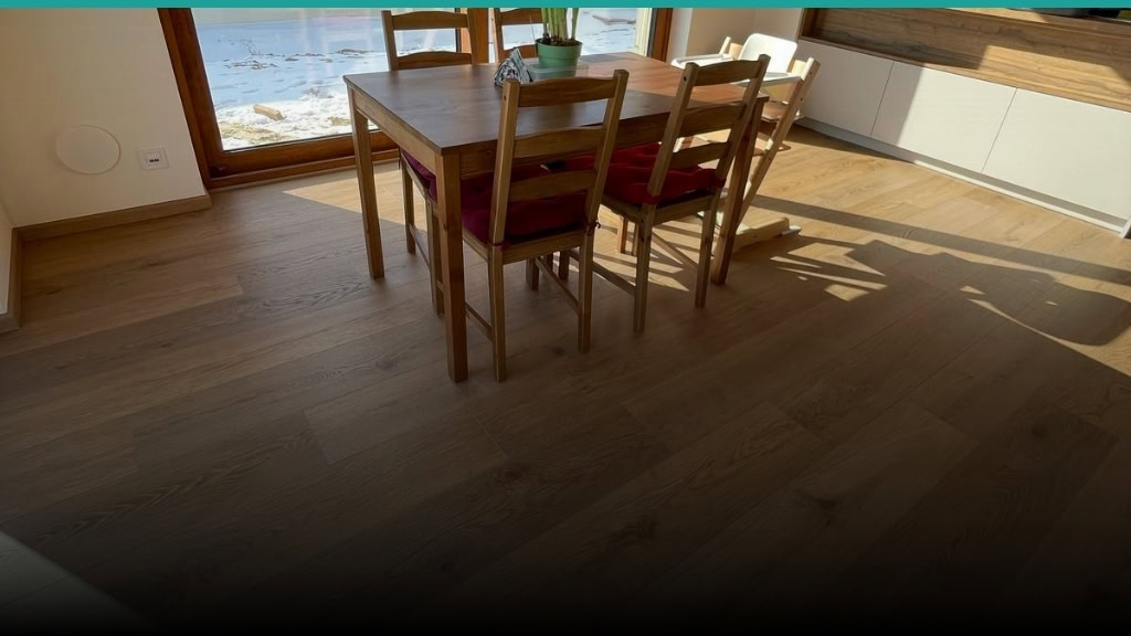 Záber na miestnosť s vinylovou podlahou BUKOMA 3D TEX U-CLICK